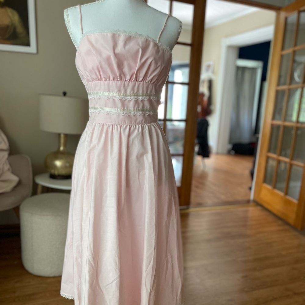 GUNNE SAX by Jessica McClintock Boho Cottage Core Dress in Baby Pink 💖